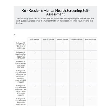 Mental Health Assessment Form Template | Formstack