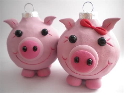 Pig Ornaments by Sleepydenas on Etsy Christmas Owls, Friend Christmas ...