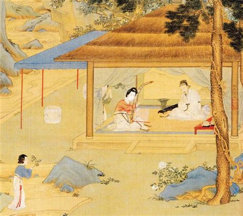 Konghou Player in a Pavillion - Qiu Ying - WikiArt.org