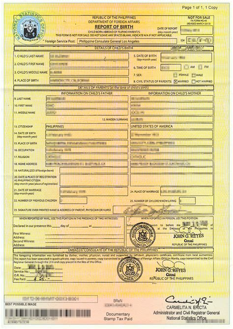 Sample Psa Birth Certificate - prntbl.concejomunicipaldechinu.gov.co