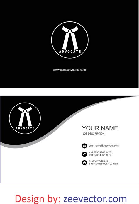 Advocate Visiting Card Vector (.cdr) File - FREE Vector Design - Cdr ...