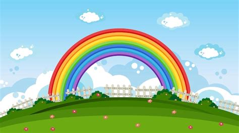 Rainbow Cartoon Background Images - Free Download on Freepik