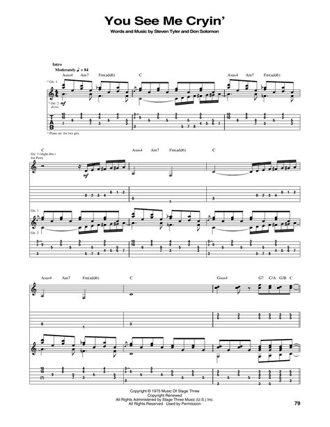 You See Me Cryin' by Aerosmith - Guitar Tab - Guitar Instructor