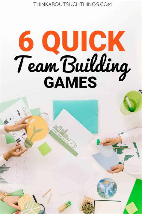 6 Quick Team Building Games to Energize your team | Work team building ...