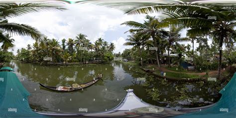 360° view of Alappuzha (Alleppey) Kerala Backwaters Boat Ride - Alamy