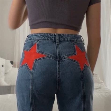 Red Jeans, Jeans Diy, Star Jeans Outfit, How To Style Flare Jeans, Free ...