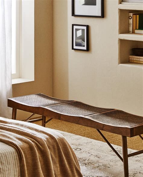 Very Goods | WOOD AND RATTAN BENCH - FURNITURE - BEDROOM | Zara Home United States of America