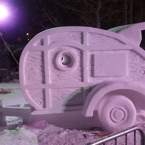 Ice sculptures in Breckenridge. This one features a pull behind camper