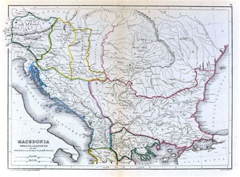 Classical map of Ancient Macedonia, Thracia, Illyricum (1871) : europe