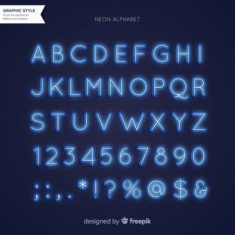 Free Vector | Neon alphabet