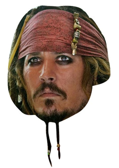 Captain Jack Sparrow Celebrity Face Mask - Celebrity-Facemasks.com