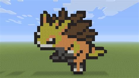 Minecraft Pixel Art - Sandslash Pokemon #028 - YouTube