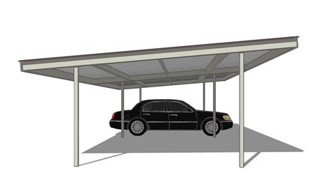 Metal Flat Roof Carport - Carport | Minimalist and Modern Car Garage