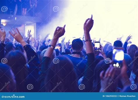 The Audience Watching the Concert on Stage. Editorial Stock Photo ...