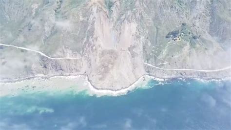 See California's massive Highway 1 landslide in this aerial video ...