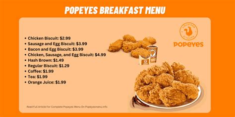 Popeyes Breakfast Menu: A Cajun-Kickstart to Your Morning