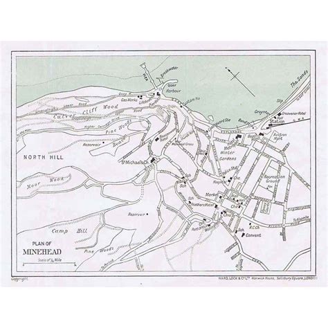 MINEHEAD Street Plan / Map of the Town - Vintage Folding Map 1936 | eBay