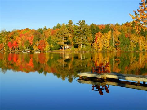 Lake Flower, 8am, oct 12, 2015 Saranac Lake, Adirondacks, Red And Gold ...