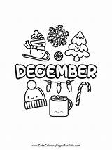 December Coloring Pages 4 Free Printable Sheets  Cute sketch template