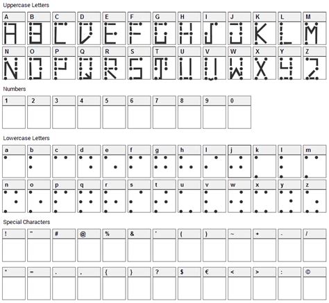 Visual Braille Font Download - Fonts4Free