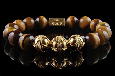 Premium Gold Tiger Eye | Bracelets for men, Mens beaded bracelets, Gold tiger eye