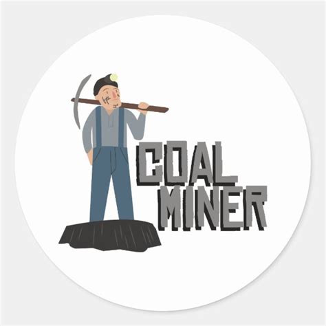 Coal Miner Stickers & Labels | Zazzle UK