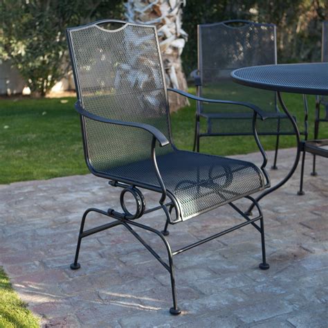 Outdoor Belham Living Stanton Wrought Iron Coil Spring Dining Chair by Woodard - Set of… | Cast ...