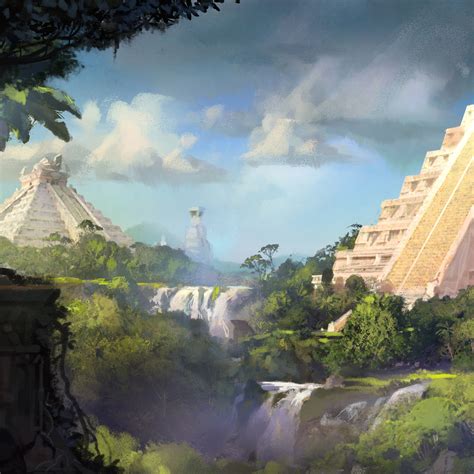 Download wallpaper art, painting, concept art, Pyramid, section ...