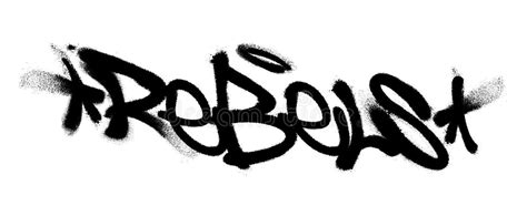 Rebel Font in Graffiti Style. Vector Illustration. Stock Vector ...