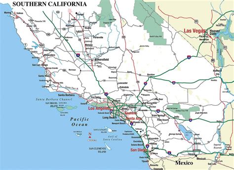 Printable Road Map Of Southern California - Printable Maps