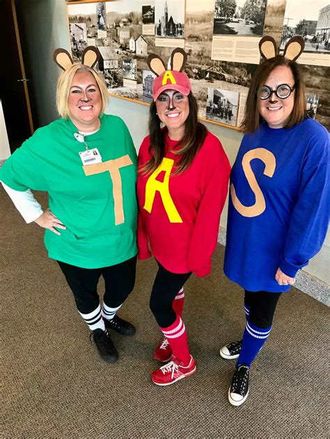 Alvin and the Chipmunks Costume for group of 3! Work friendly Halloween costume… | Halloween ...