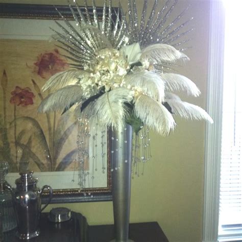 Our first attempt at art deco centerpieces! Turned out pretty good! Better pics to follow. Art ...