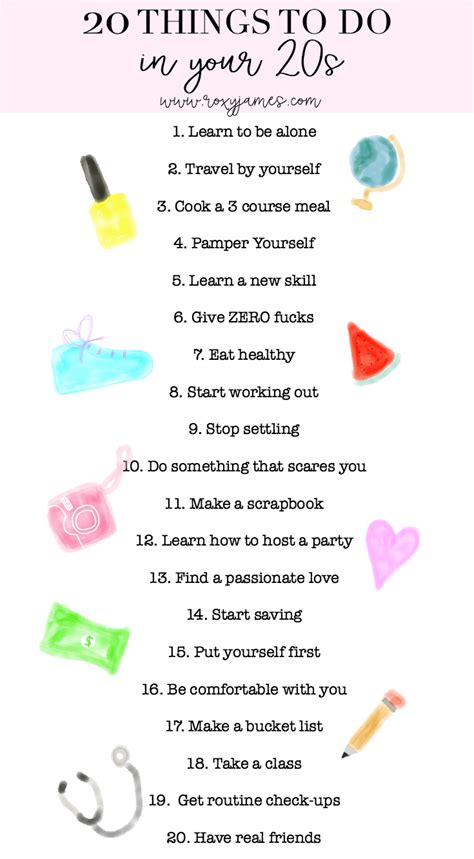 20 things you NEED to do in your 20s