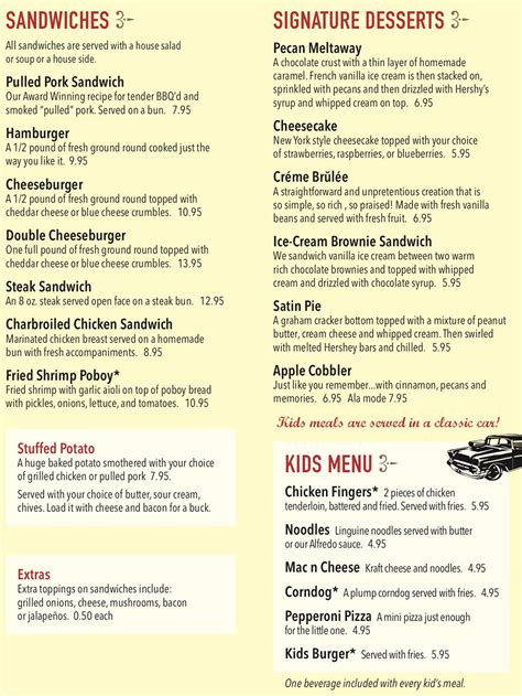 Rib And Chop House menu – SLC menu