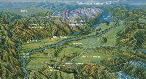 Map Of Jackson Hole Wyoming And Yellowstone - London Top Attractions Map