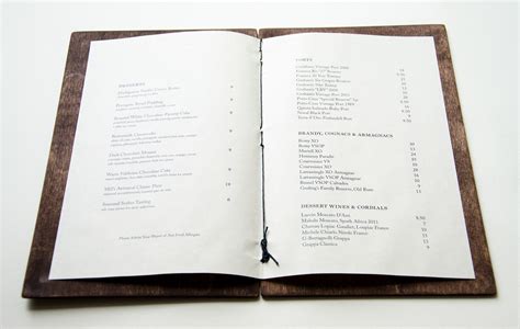 Mill's Tavern Menu Design on Behance