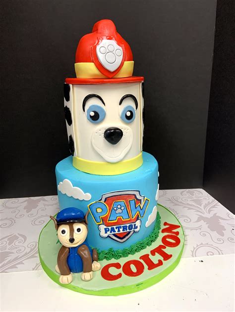 paw patrol birthday cake buttercream custom cake — Artisan Bake Shop