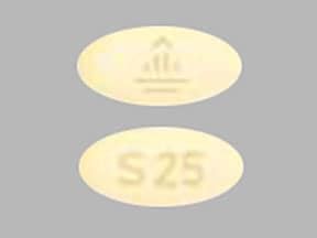 Pill Finder: S 25 Logo Yellow Elliptical / Oval - Medicine.com