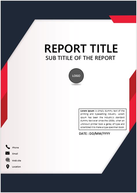 Annual Report template - cover page design template - COVER PAGES