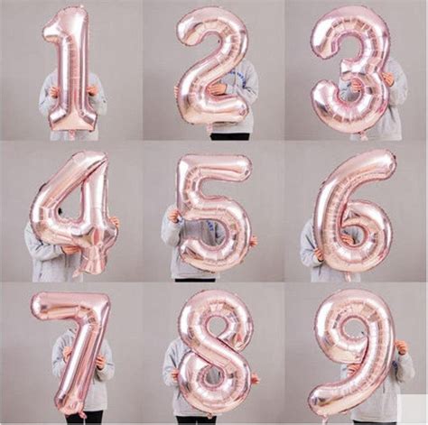 17th Rose Gold Number Balloon 17th Birthday Party - Etsy