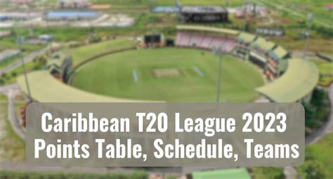 Caribbean Premier League 2023 Points Table, Match Schedule, and Teams