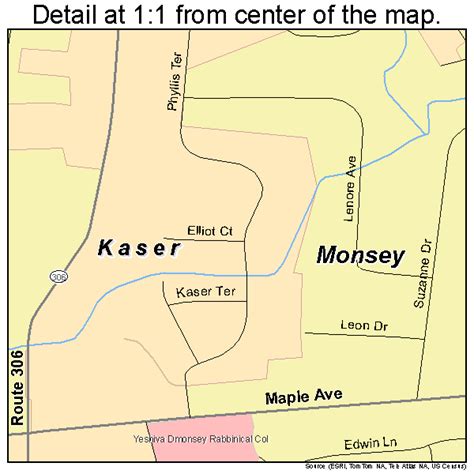 Monsey New York Street Map 3648010