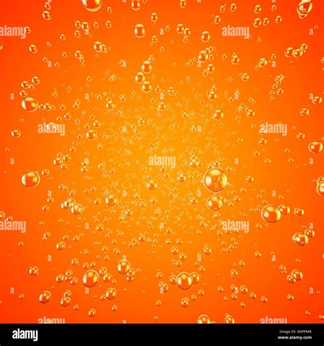 Orange soda bubbles background / 3D illustration of sunny bubbles Stock ...