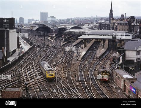 Railway station viewed from Newcastle Castle, Newcastle upon Tyne ...