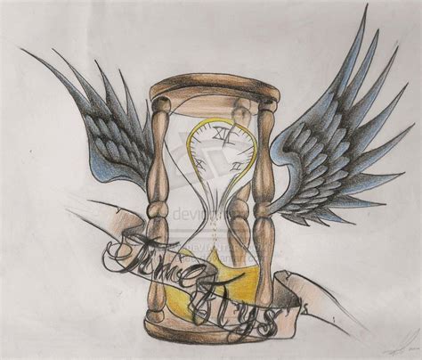 Time flies by belleu on DeviantArt | Flying tattoo, Time flies tattoo ...