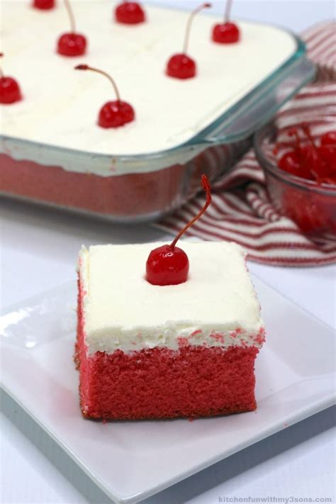 Easy Cherry Cake with Vanilla Buttercream (15-minute prep) - Kitchen Fun With My 3 Sons