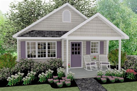 Tiny Home Plan with Attractive Front Porch - 560023TCD | Architectural ...