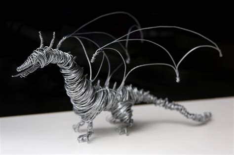 Wire Dragon Wire Sculpture Dragon Unique Dragon Gift Dragon | Etsy