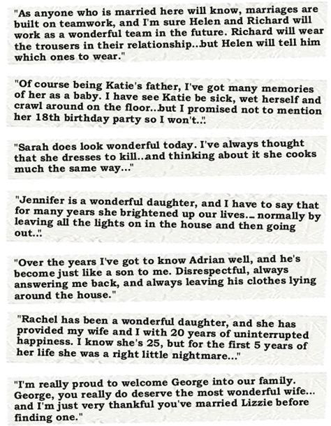 Image result for good or funny memory about daughter on her marriage | Wedding speech, Bride ...