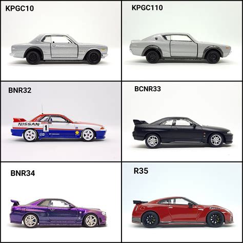 Evolution of Nissan GT-R. : r/Diecast